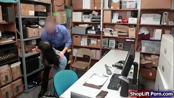 Best Busty latina teen is an employee of the store and suspected for helping friends steal officer tells her he wont call the police if she do what he officer sucks her tits and he then lets her throat his cock before fucking her pussy total Tube