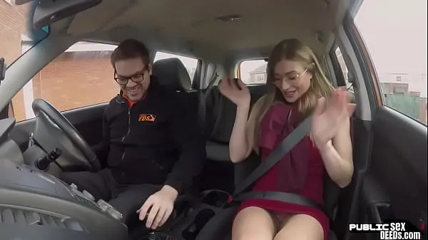 Best Car babe cocksucking driving teacher before public sex total Tube