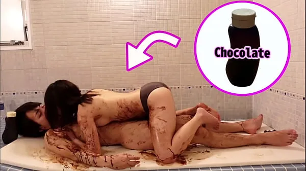 Miglior Sesso al cioccolato in bagno a San Valentino - il vero orgasmo di una giovane coppia giapponese tubo totale